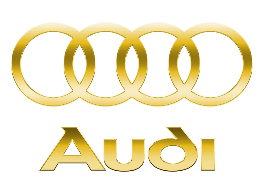 Audi Metallic Golden Logo PNG Transparent Logo Freepngdesign