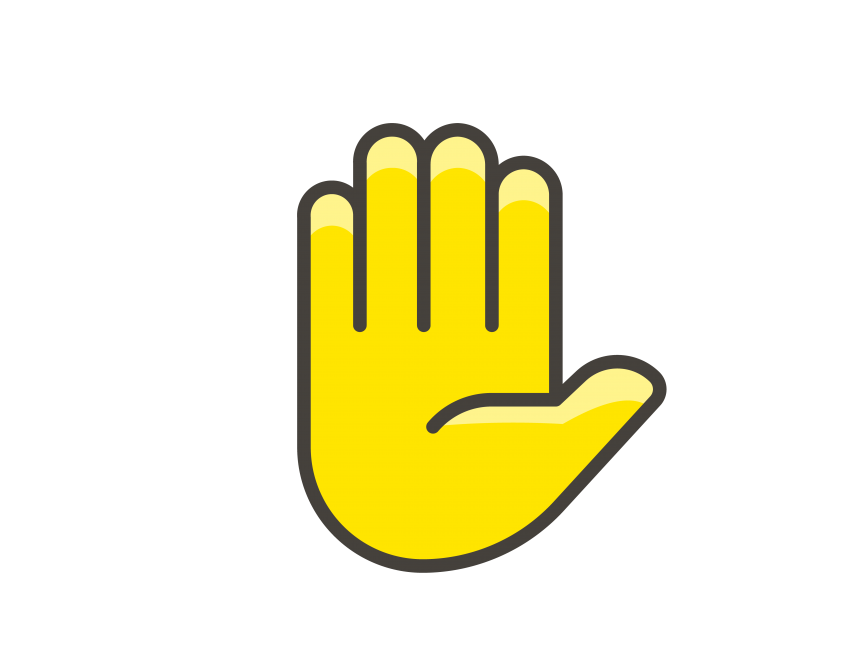 Raised Hand Emoji PNG Transparent Emoji Freepngdesign