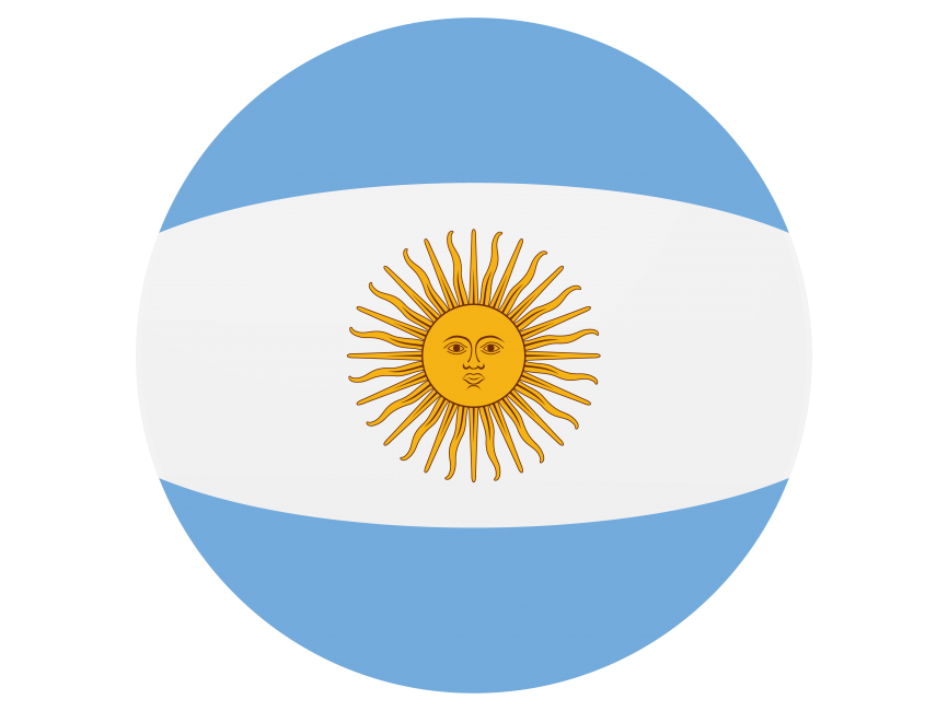 Argentina Round Flag