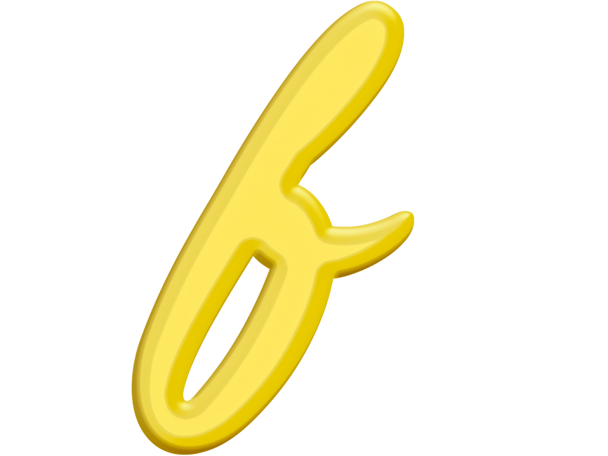 Banana Style Letter F