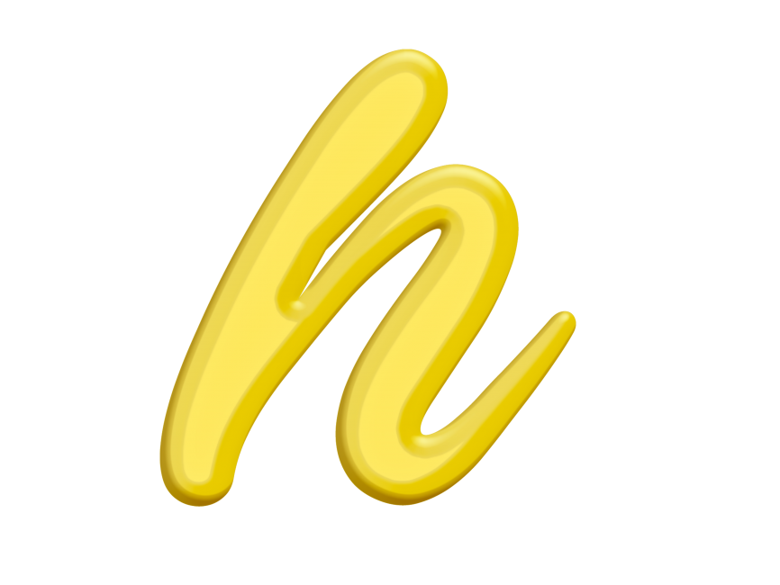 Banana Style Letter H