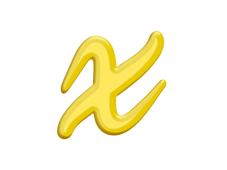 Banana Style Letter X