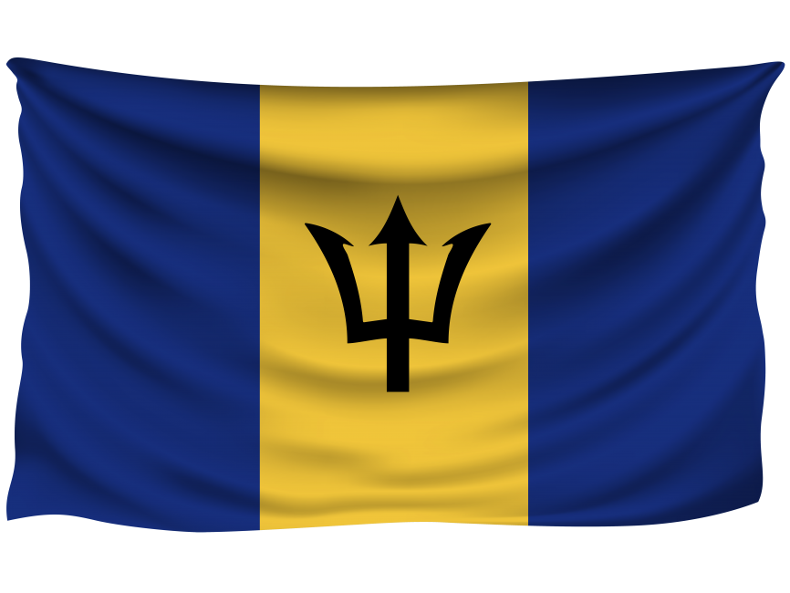 Barbados Wrinkled Flag