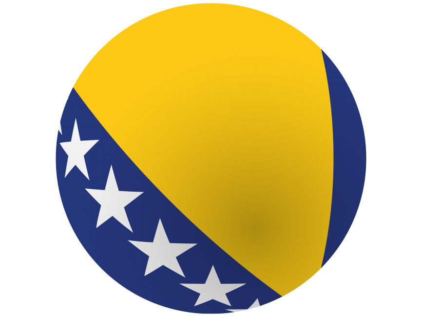 Bosnia and Herzegovina Round Flag