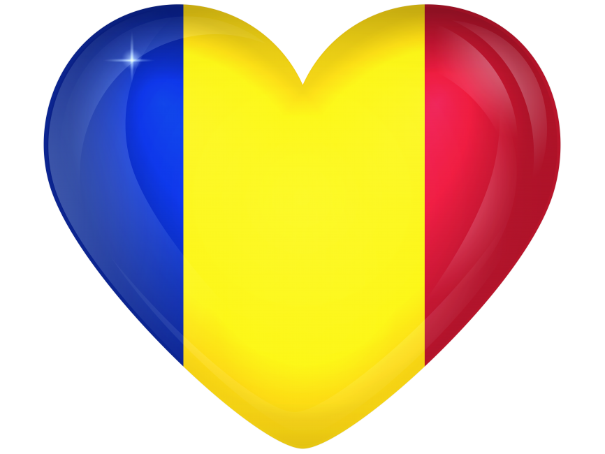 Chad Large Heart Flag