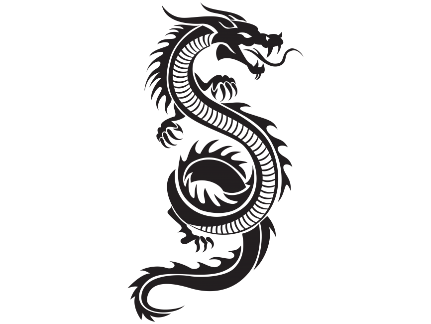 Chinese Dragon Silhouette