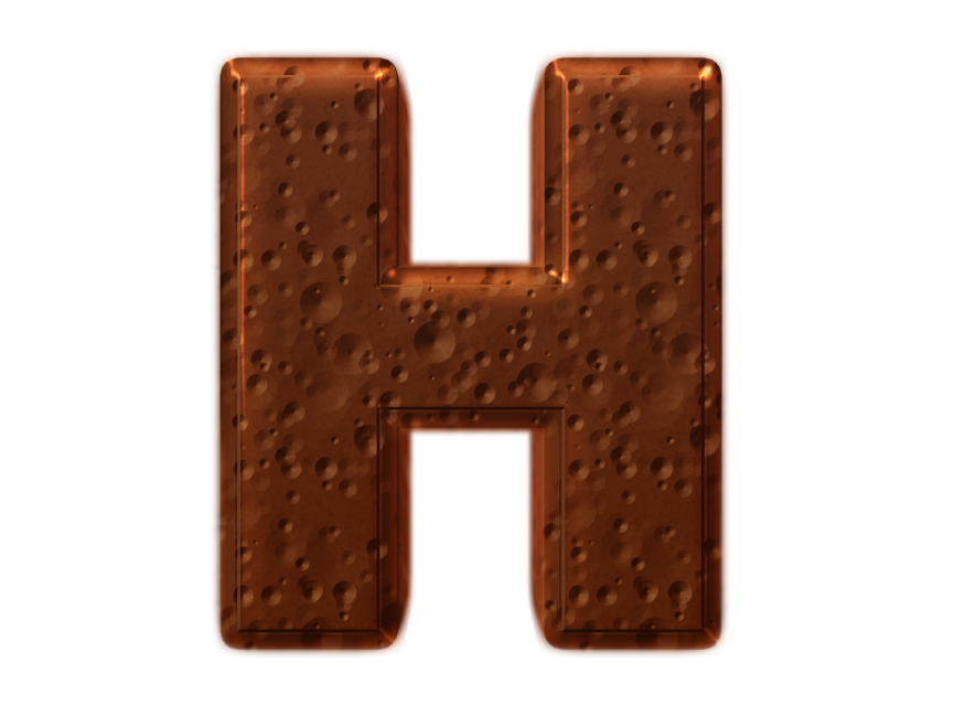 Chocolate Style 3D Letter H