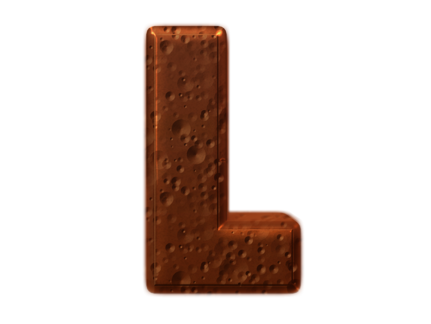 Chocolate Style 3D Letter L