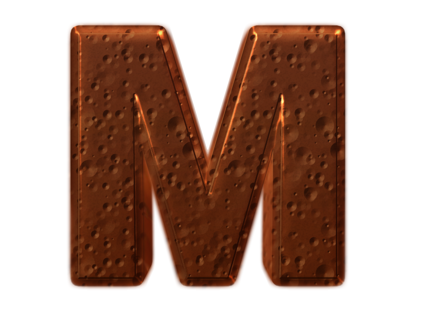 Chocolate Style 3D Letter M