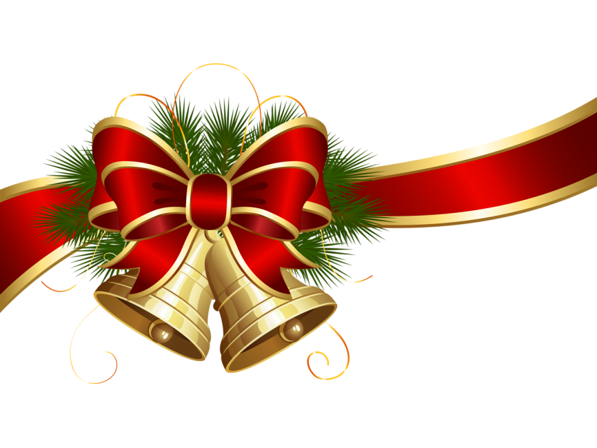 Christmas Bells with Red Bow