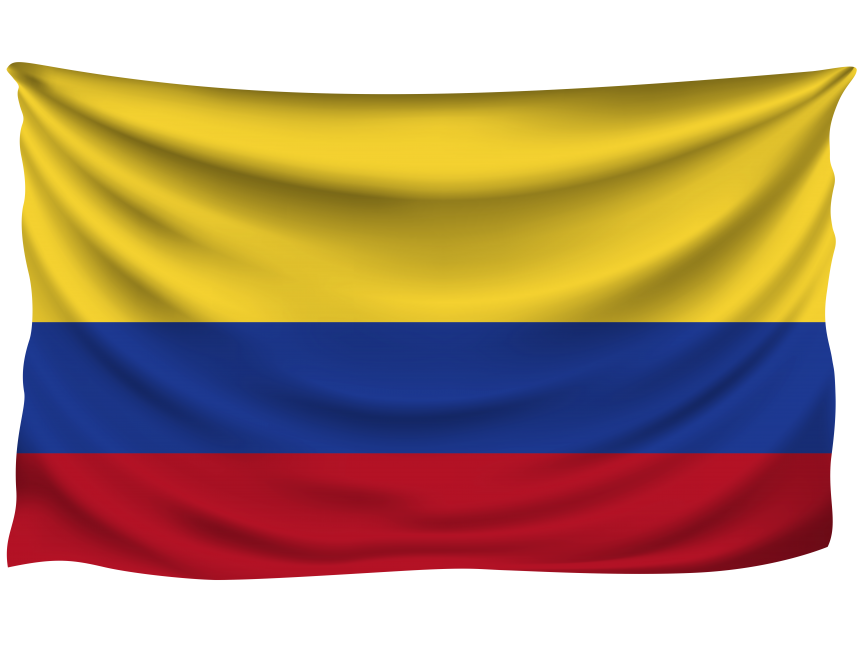 Colombia Wrinkled Flag