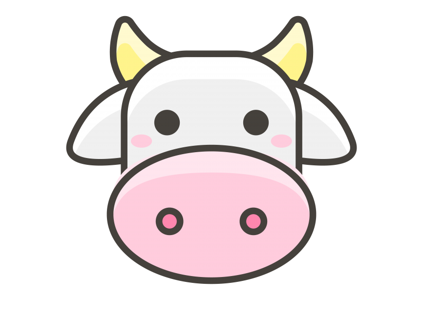 Cow Face Emoji Icon PNG Transparent Emoji - Freepngdesign.com