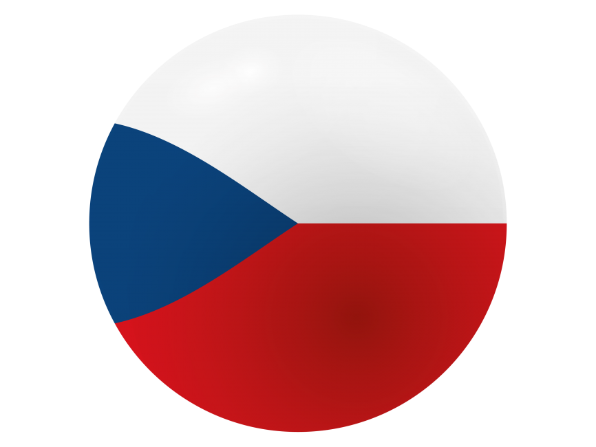 Czech Republic Flag Round Button PNG Transparent Icon - Freepngdesign.com