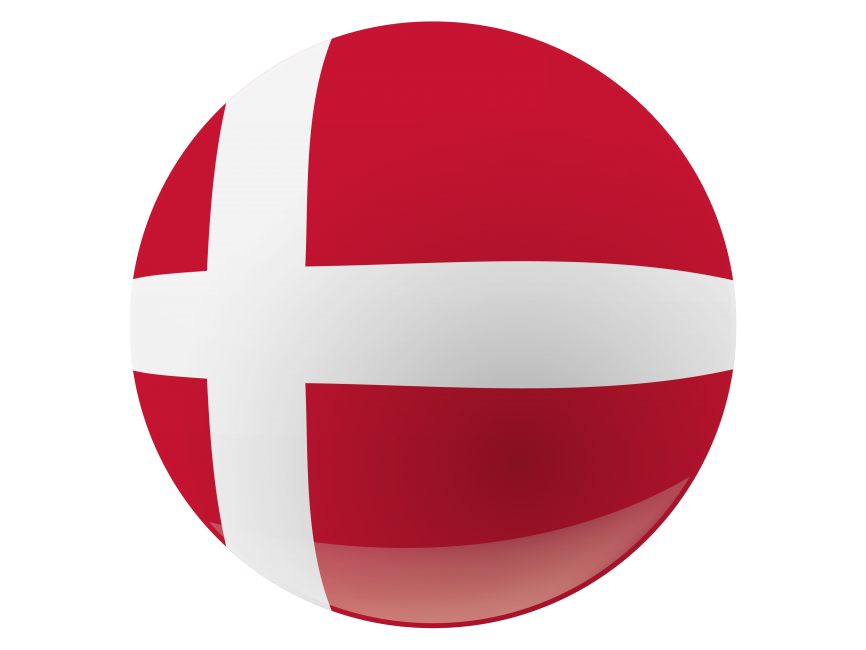 Denmark Republic Flag Round Button