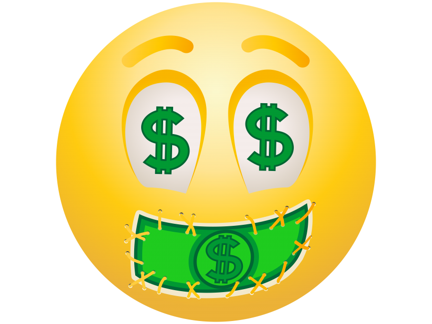 Dollar Face Emoticon PNG Transparent Emoji - Freepngdesign.com