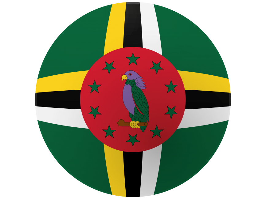 Dominica Round Flag