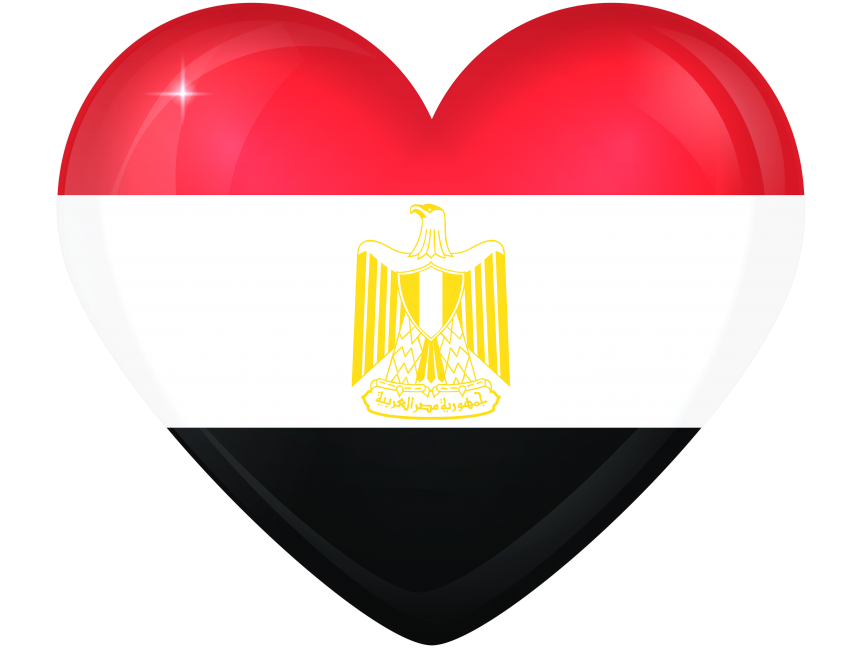 Egypt Large Heart Flag PNG Transparent Image - Freepngdesign.com
