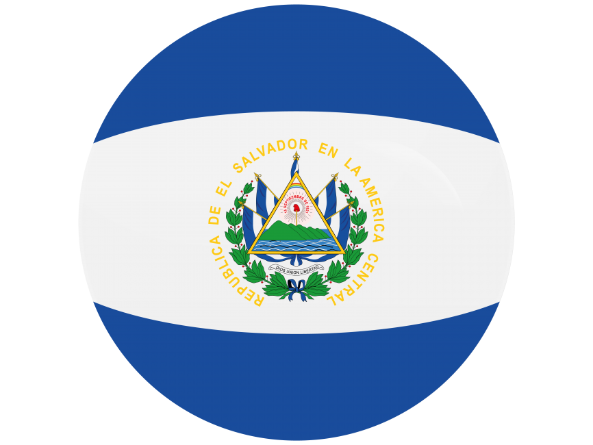 El Salvador Round Flag