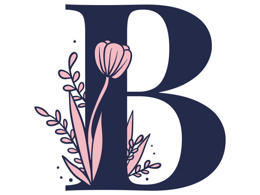 Floral Alphabet B Letter