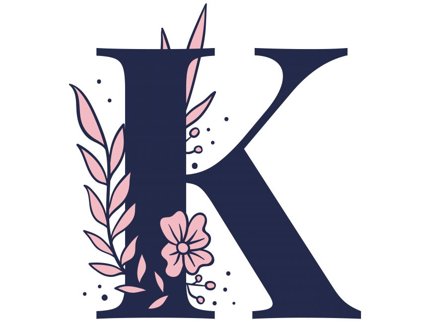 Floral Alphabet K Letter PNG Transparent Image - Freepngdesign.com