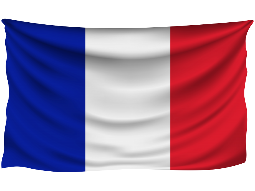 France Wrinkled Flag