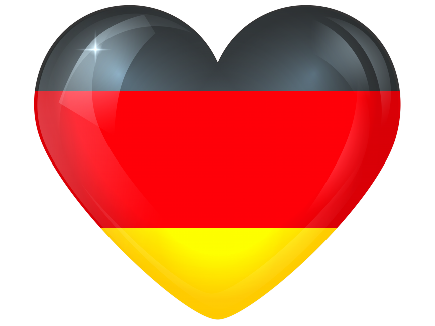 Germany Large Heart Flag