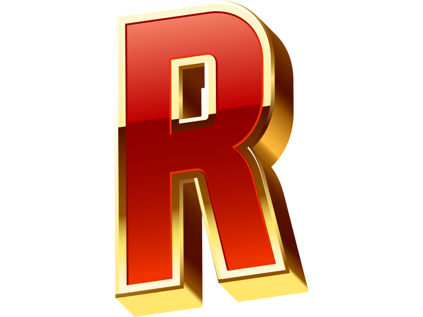 Golden R Letter