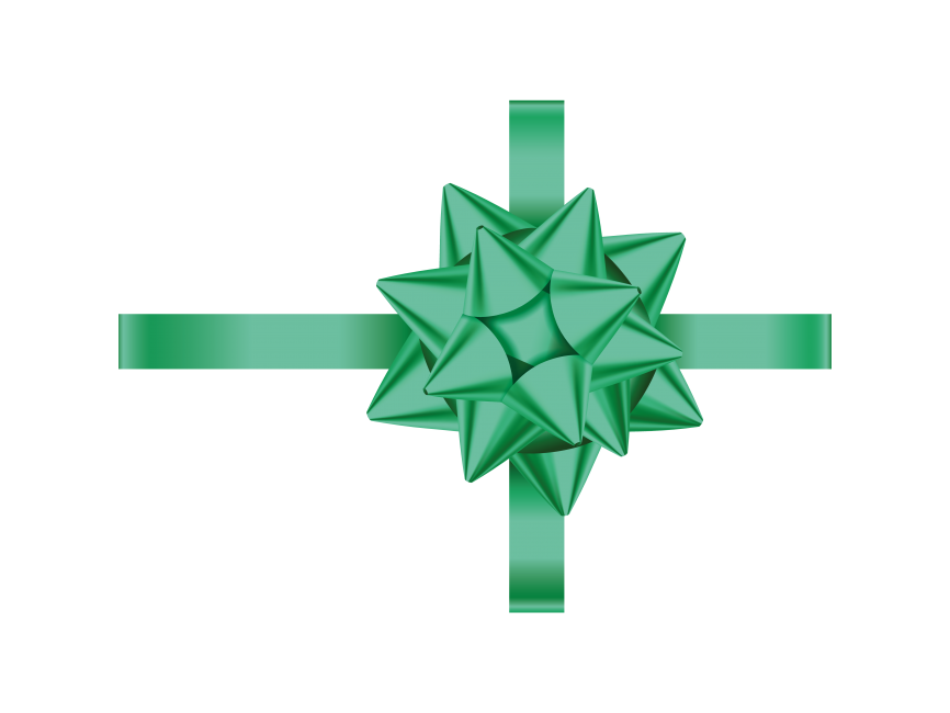 Green Gift Bow