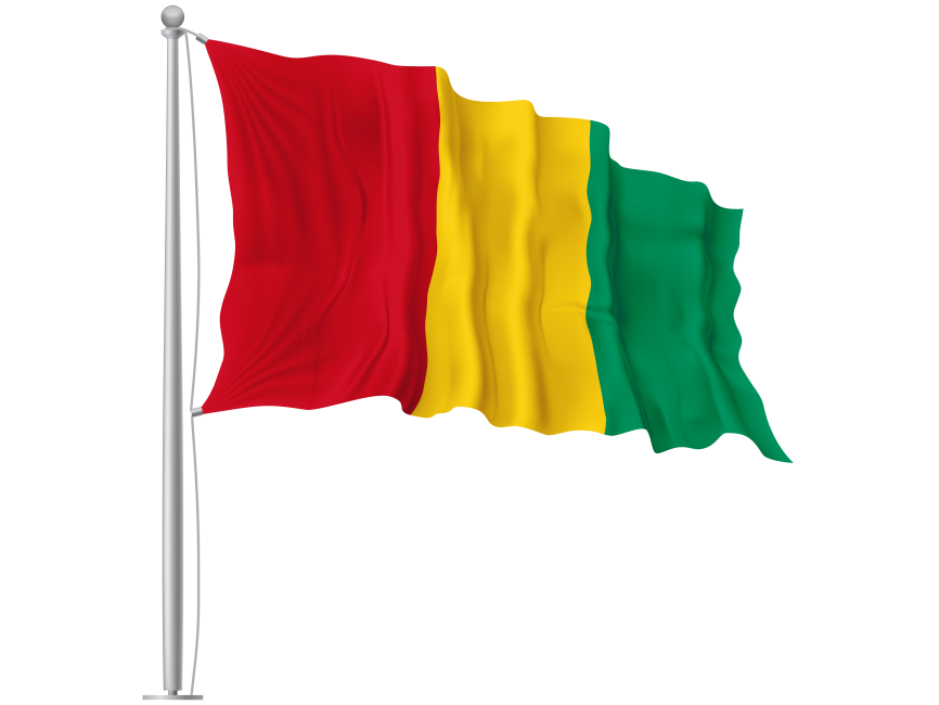 Guinea Waving Flag PNG Image