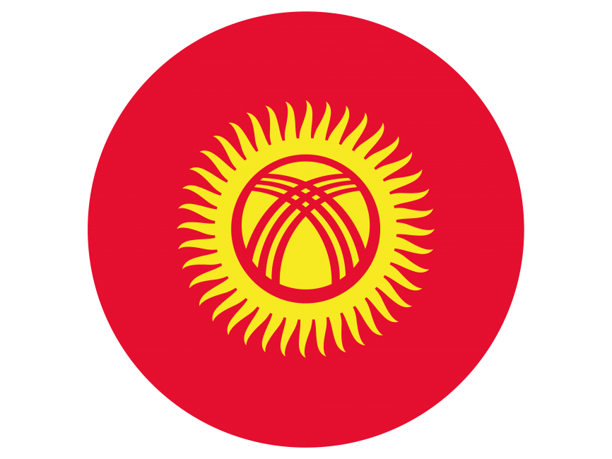 Kyrgyzstan Round Flag