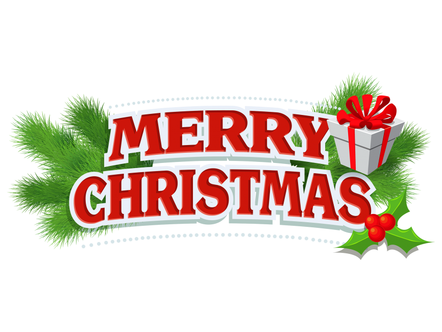 Merry Christmas Text PNG Transparent Design - Freepngdesign.com