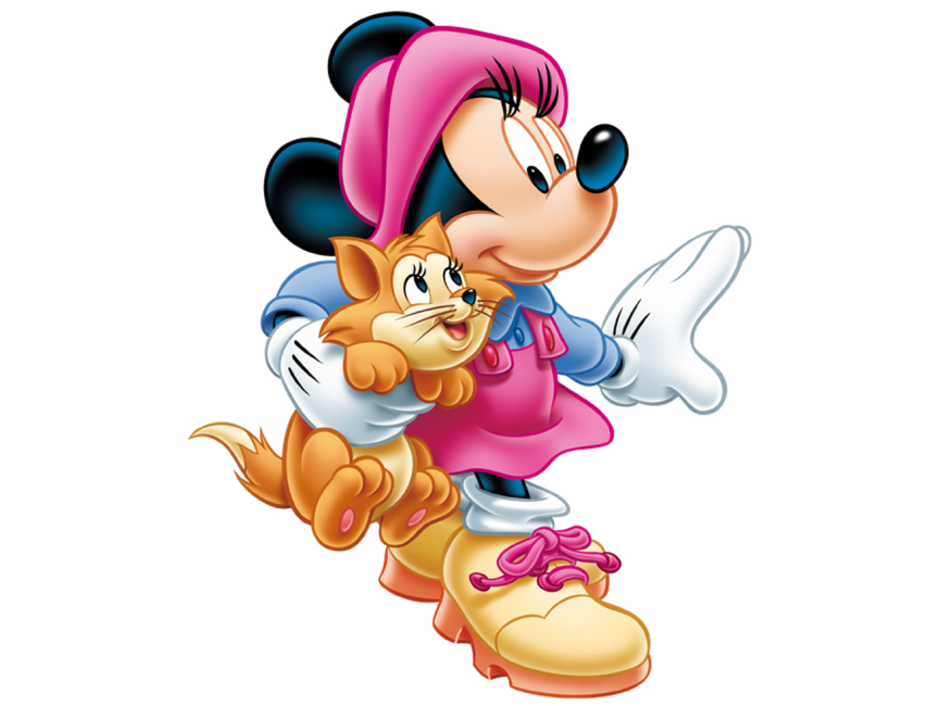 Minnie Mouse with Kitten