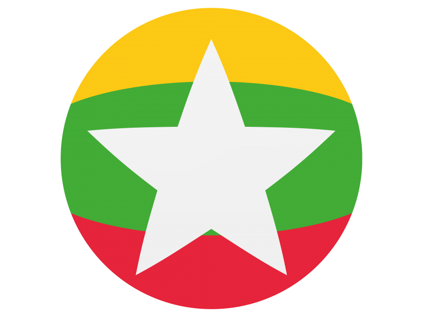 Myanmar Round Flag Icon