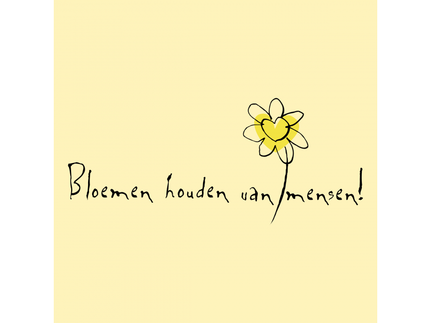 Bloemen houden van mensen Logo