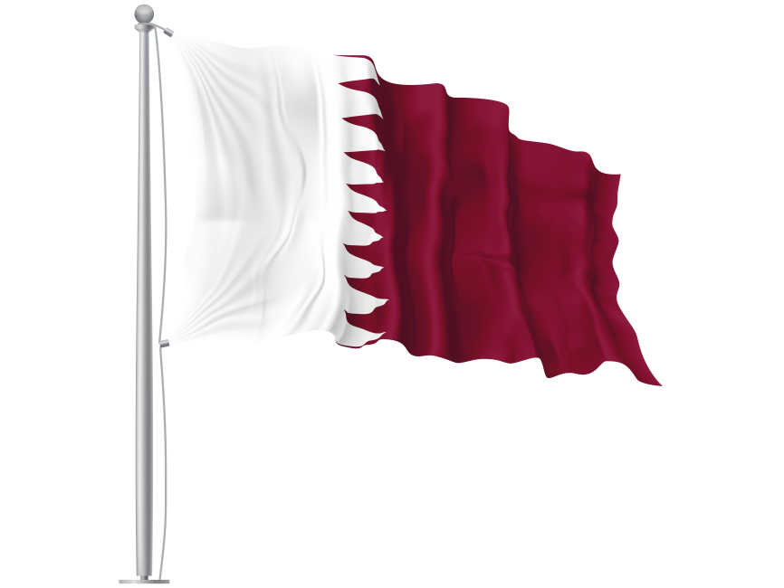 Qatar Waving Flag