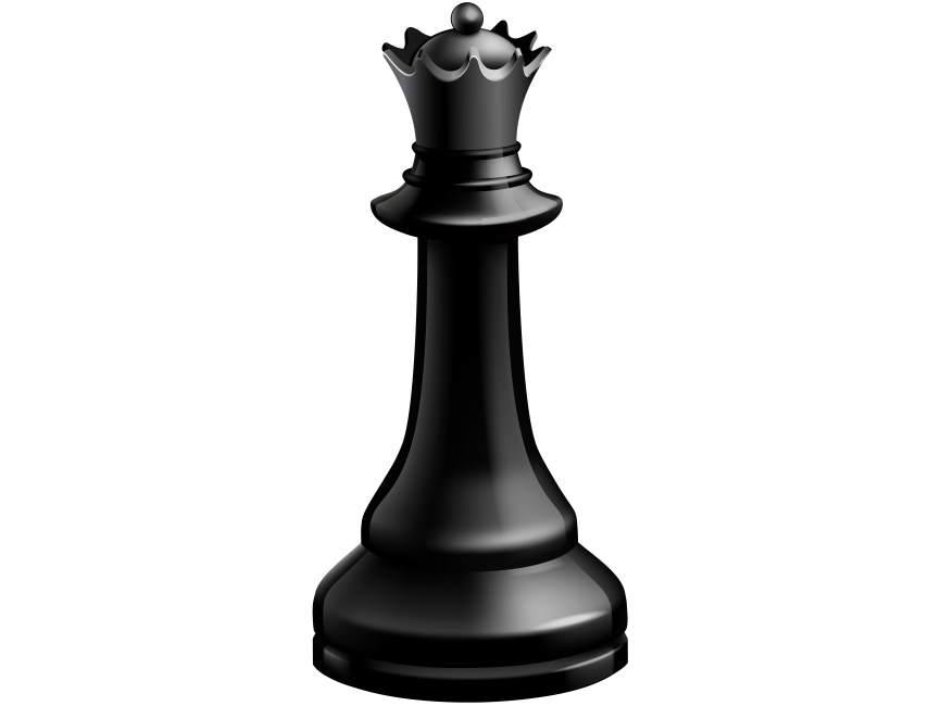 Queen Black Chess Piece