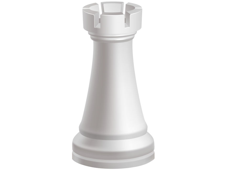 Rook White Chess Piece