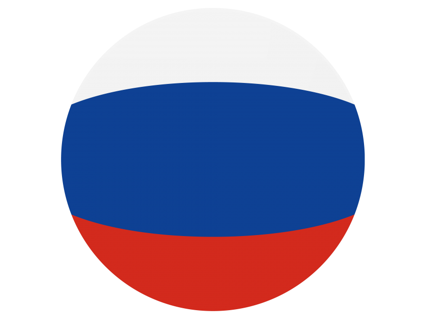 Russia Round Flag