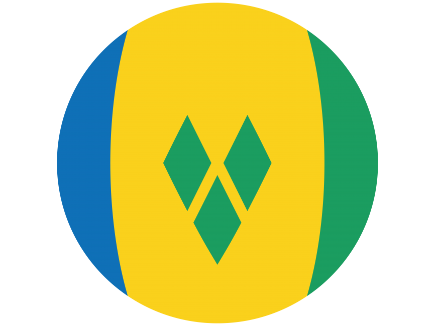 Saint Vincent and the Grenadines Round Flag