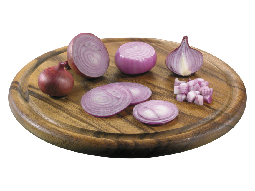 Sliced Onions on Board