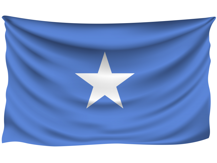 Somalia Wrinkled Flag