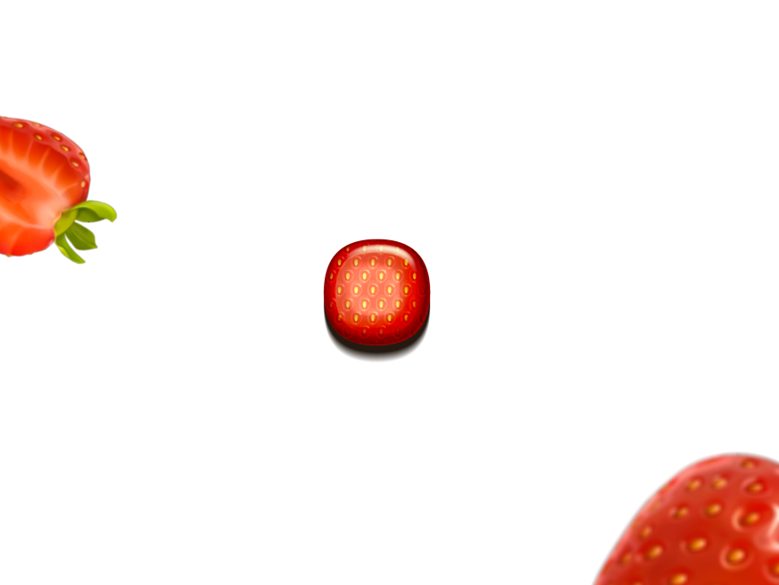 Strawberry Letters Dot 3D Text