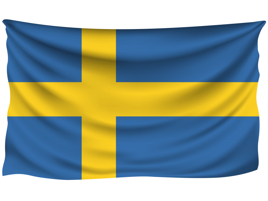 Sweden Wrinkled Flag