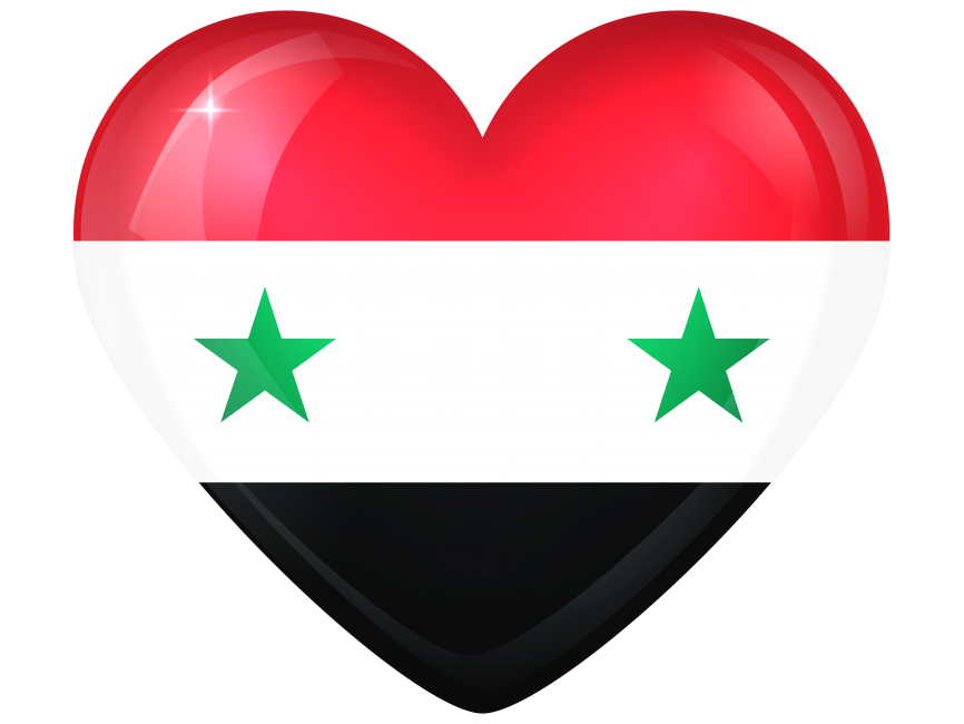Syria Large Heart Flag
