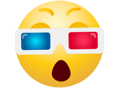 3D Glasses Emoticon