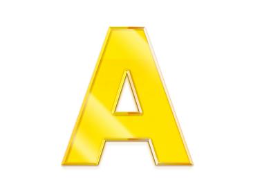 3D Golden Letter A