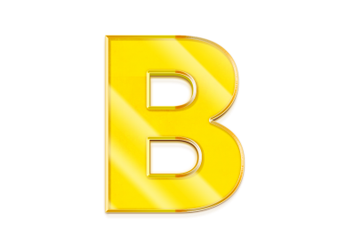 3D Golden Letter B
