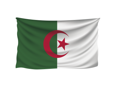 Algeria Wrinkled Flag