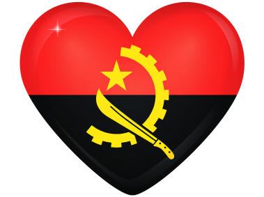 Angola Large Heart Flag