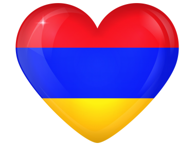 Armenia Large Heart Flag